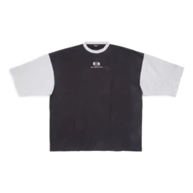 3/4 Sleeve Logo T-Shirt “Washed Black Heather Grey” 699190TMVC81208