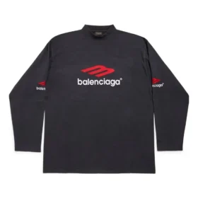 3B Sports Icon Long Sleeve T-Shirt Oversized “Black Red White” 720250TPVD71470