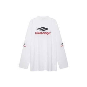 3B Sports Icon Long Sleeve T-Shirt Oversized “White Black Red” 720250TPVD79065