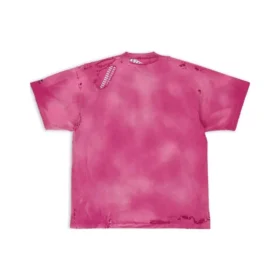 3B Sports Icon Repaired Oversized T-Shirt “Dark Fucshia” 704056TMVA50556