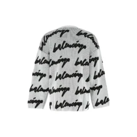 3D Scribble Crewneck Cotton Knit “White” 625985T31809040