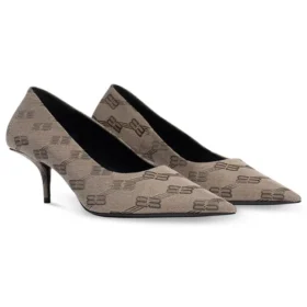60mm Square Knife BB Monogram pumps “Tan” 707353W2I103020