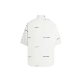 All Over Logo Short Sleeve Shirt “White Black” 681702TOL659040