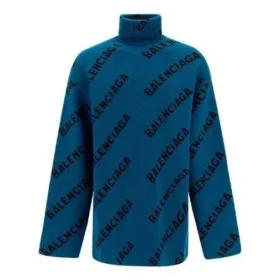 All Over Logo Turtleneck Sweater “Petrol Blue” 657402T15672470