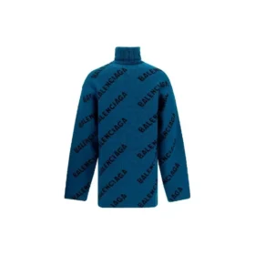 All Over Logo Turtleneck Sweater “Petrol Blue” 657402T15672470
