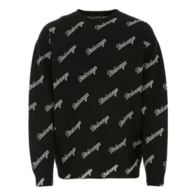 All Over Script Logo Knit Sweater “Black” 646493T41121070
