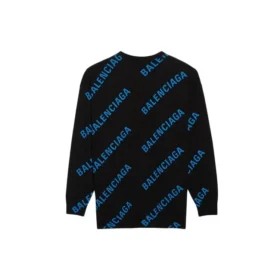 Allover Logo Crewneck Sweater “Black Blue” 625970T31781165