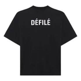 Alphabet Printing Wide Short Sleeve Black 641532TJVL41000