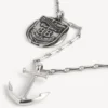 Anchor crest charms necklace in antique silver Anchor crest charms necklace in antique silver
