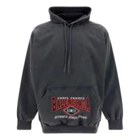 B Authentic Vintage Jersey Oversized Hoodie “Washed Black” 697879TMVB11000