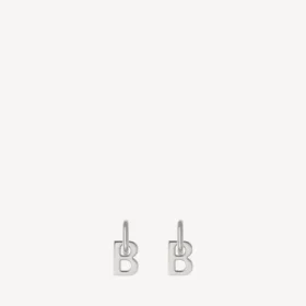 B chain xs earrings in silver B chain xs earrings in silver