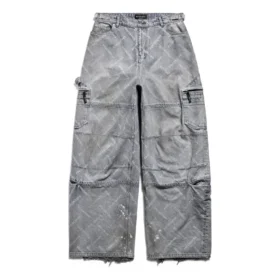 Bal Diagonal Allover Cargo Pants “Light Blue” 767971TDW144979