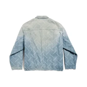 Bal Diagonal Allover Oversized Jacket “Light Blue Japanese Ring Denim” 773616TPW534868