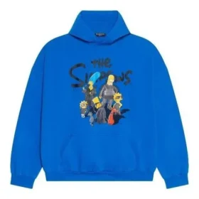 Balenciaga x THE SIMPSONS Cotton Hoodie Wide Fit “Blue” 674986TLVG84210 Balenciaga x THE SIMPSONS Cotton Hoodie Wide Fit “Blue” 674986TLVG84210