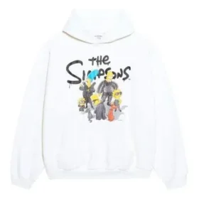 Balenciaga x THE SIMPSONS Cotton Hoodie Wide Fit “White” 675003TLVG89016 Balenciaga x THE SIMPSONS Cotton Hoodie Wide Fit “White” 675003TLVG89016