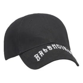Balenciga Embroidered Tattoo Logo Visor Cap “Black” 570102410B71077