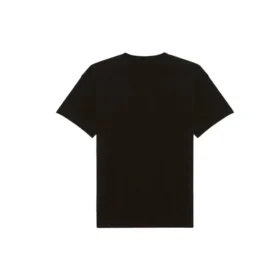 Band Portrait Printing Logo Retro Loose Short Sleeve Unisex Black 612966TIVA11000