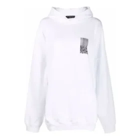Barcode Cotton Hoodie “White” 651799TKVE69040