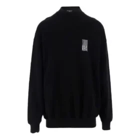 Barcode Crewneck Sweater “Black” 652981TKVE61070