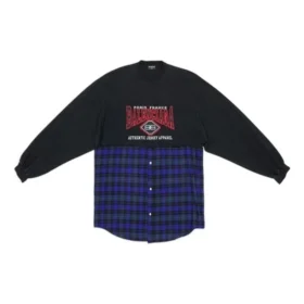 BB Authentic Patched Long Sleeve T-Shirt “Black Blue” 698227TMM085212 BB Authentic Patched Long Sleeve T-Shirt “Black Blue” 698227TMM085212