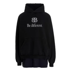 BB Be Different Patched T-Shirt Hoodie “Black” 720406TNVV11070 BB Be Different Patched T-Shirt Hoodie “Black” 720406TNVV11070