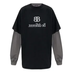 BB Be Different Patched T-Shirt Long Sleeve T-Shirt “Black Grey” 720407TNVV31070 BB Be Different Patched T-Shirt Long Sleeve T-Shirt “Black Grey” 720407TNVV31070