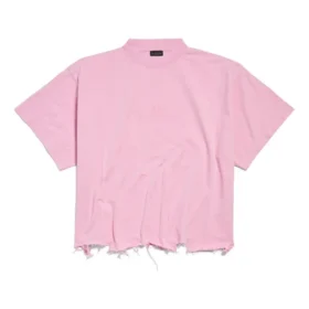 BB Classic Balenciaga Cropped T-shirt Oversized “Pink” 783399TQVS85708 BB Classic Balenciaga Cropped T-shirt Oversized “Pink” 783399TQVS85708