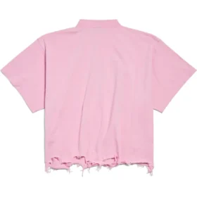 BB Classic Balenciaga Cropped T-shirt Oversized “Pink” 783399TQVS85708 BB Classic Balenciaga Cropped T-shirt Oversized “Pink” 783399TQVS85708