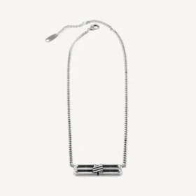 Bb icon necklace in antique silver