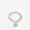 Bb padlock bracelet in silver/antique silver Bb padlock bracelet in silver/antique silver