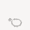 Bb padlock bracelet in silver/antique silver Bb padlock bracelet in silver/antique silver