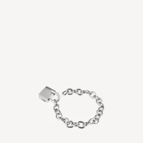 Bb padlock bracelet in silver/antique silver