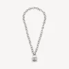 Bb padlock necklace in silver/antique silver Bb padlock necklace in silver/antique silver