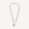 Bb padlock necklace in silver/antique silver Bb padlock necklace in silver/antique silver