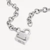 Bb padlock necklace in silver/antique silver Bb padlock necklace in silver/antique silver