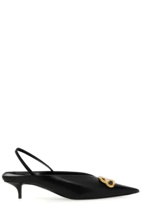 BB Square Knife Slingback pumps “Black” 691740WAWNC1088