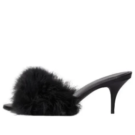 Boudoir 70mm Sandals “Black Feathers” 787447W0WMQ1000