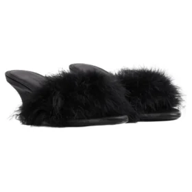 Boudoir 70mm Sandals “Black Feathers” 787447W0WMQ1000
