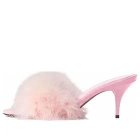 Boudoir 70mm Sandals “Pink Feathers” 787447W0WMQ5000