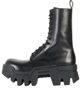 Bulldozer Lace Up Boot “Black Vegetal Calfskin” 671554WBCQ01000