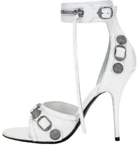 Cagole 110mm Sandals “White Arena Lambskin” 743057WAD4E9081