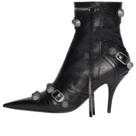 Cagole 90mm Booties “Black Arena Lambskin” 694379WAD4E1081 Cagole 90mm Booties “Black Arena Lambskin” 694379WAD4E1081