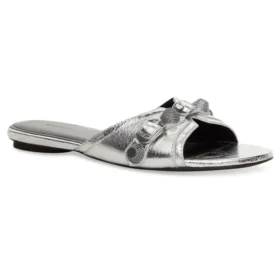 Cagole Metallic Slides “Silver Black” 694342WBDK38018