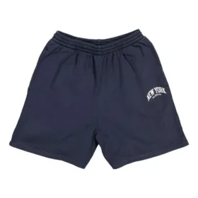 Cities New York Cotton Sweat Shorts “Navy White” 676137TLVM30396