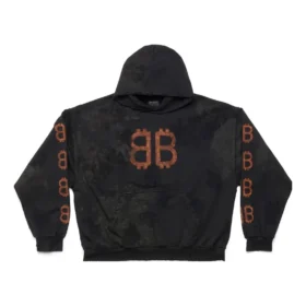 Crypto Hoodie Medium Fit “Black Faded” 742603TOVN71055