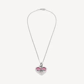 Darling necklace in silver/fushia