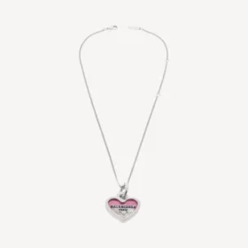 Darling necklace in silver/fushia