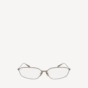 Editorial oval sunglasses in silver