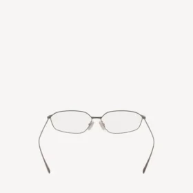 Editorial oval sunglasses in silver