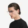 Editorial oval sunglasses in silver Editorial oval sunglasses in silver